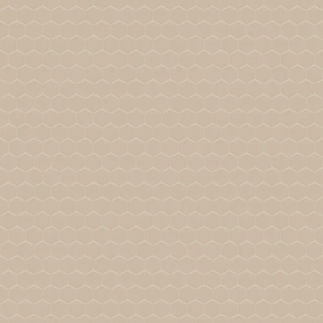 Mosaico de cerámica hexagonal en malla para baño o cocina 32.3 cm x 27.7 cm - Beige colmena