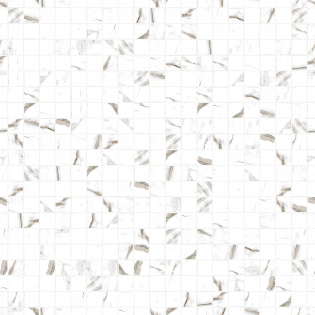 Mosaico de cerámica sobre malla para baño o cocina 30,5 cm x 30,5 cm - Marble Square