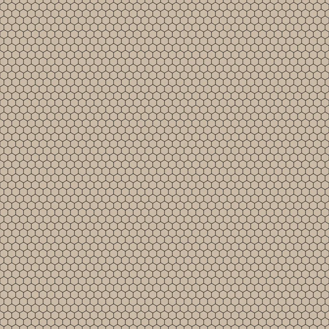 Ceramic mosaic on mesh for bathroom and kitchen, 30 cm x 26 cm - Beige nest