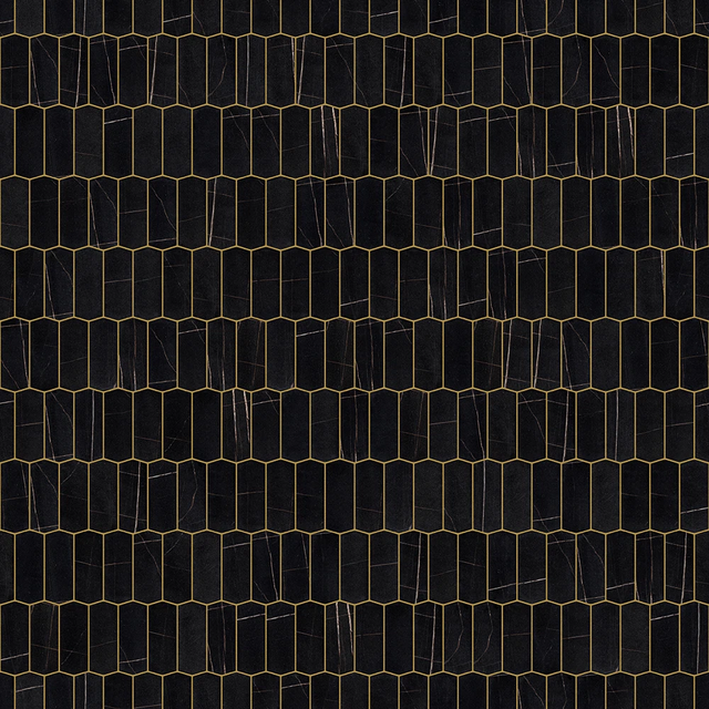 Mosaico in vetro su rete per bagno o cucina 29.7 cm x 28.8 cm - Caotic black