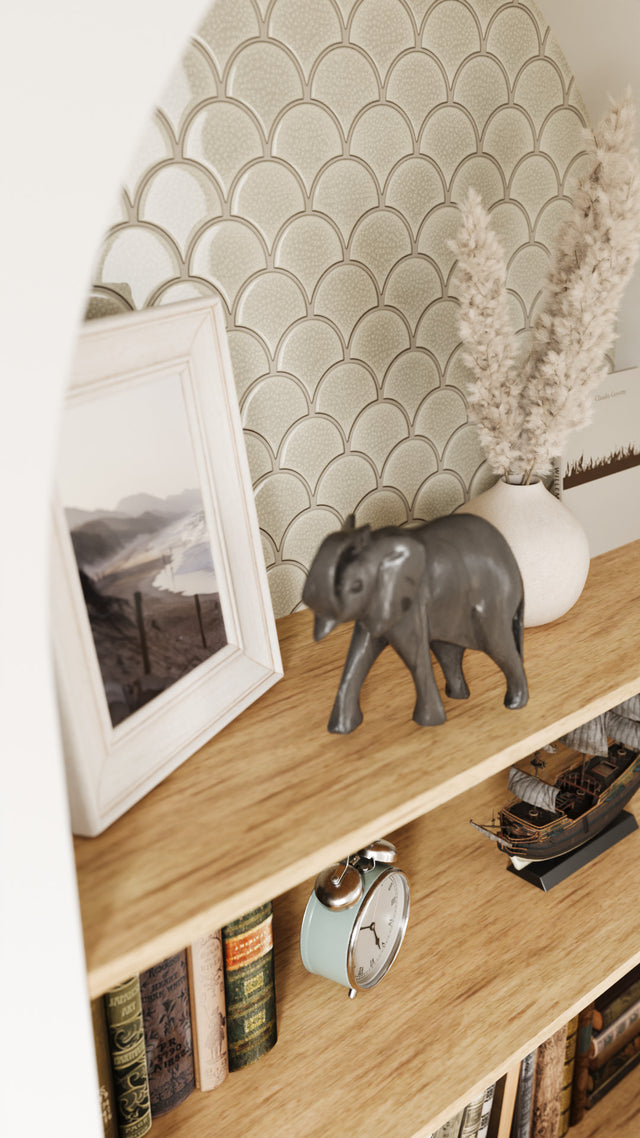 Mosaik aus Keramik auf Netz für Bad oder Küche 28,5 cm x 29,0 cm - Sandman