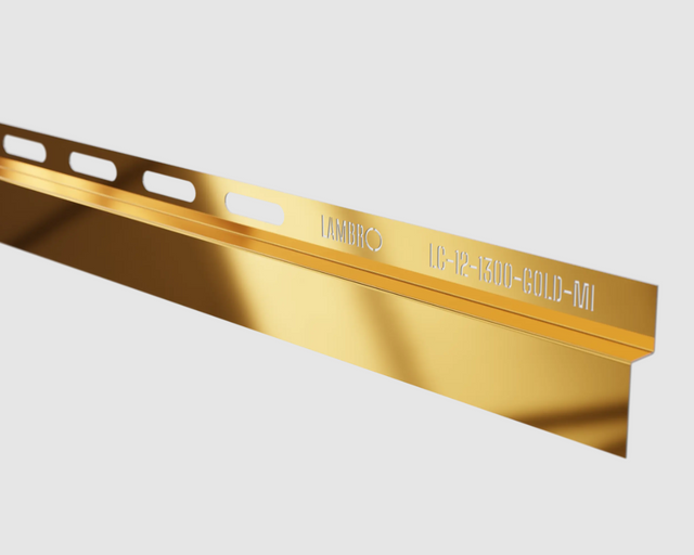 Profil de douche LC à poser au sol, frontal, or brillant