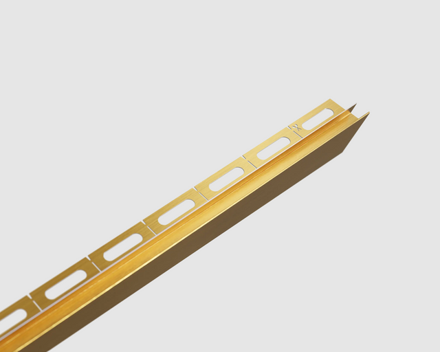 LPSL glass profile for shower and left floor satin gold