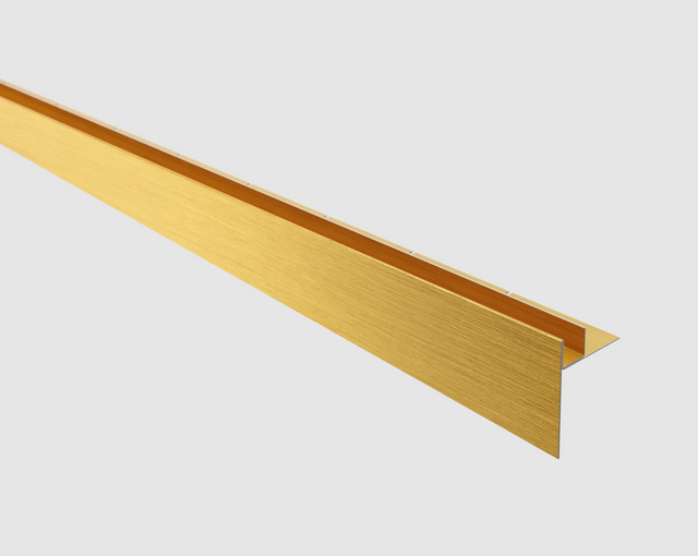 LPSL glass profile for shower and left floor satin gold