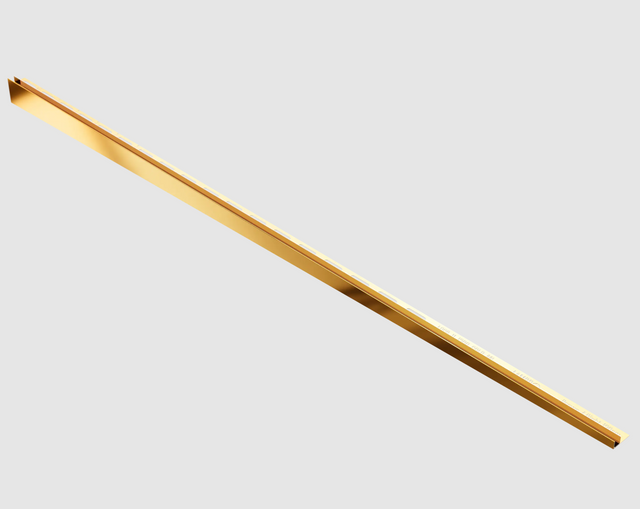 Profilo LPSP vetro doccia e pavimento destro in acciaio - oro lucido