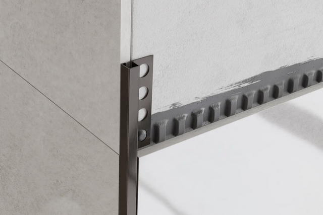 Profilo decorativo Q angolare in acciaio inossidabile - Gunmetal