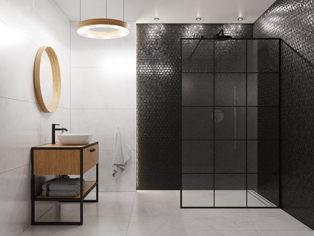 Mosaico in vetro su rete per bagno o cucina 25.5 cm x 24.7 cm - Crochet