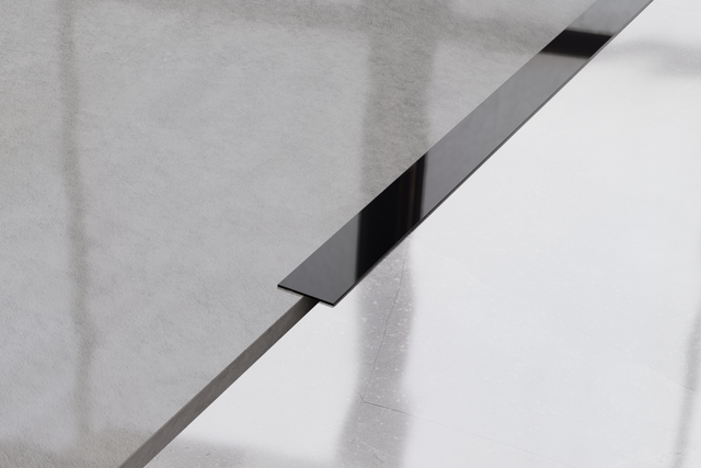 Striscia I in acciaio inossidabile decorativa per pareti nero lucido