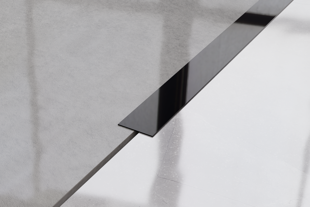 Striscia I in acciaio inossidabile decorativa per pareti nero lucido