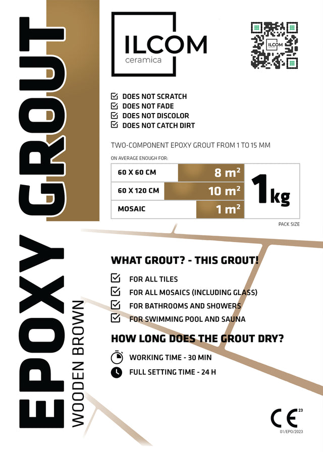 Mastic époxy bicomposant pour joints de 1 à 15 mm - couleur bois
