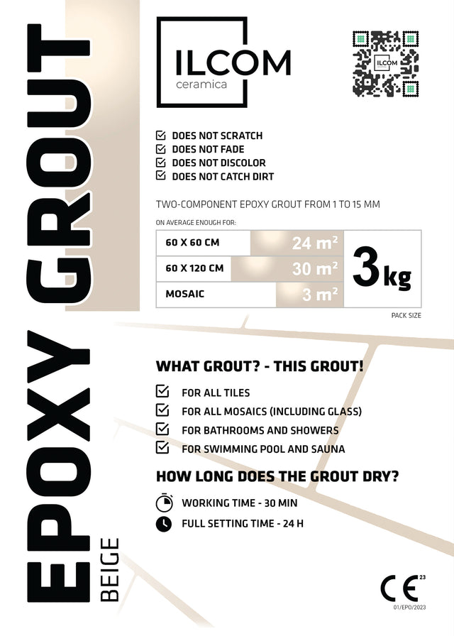 Two-component epoxy grout for joints from 1 to 15 mm - Beige
