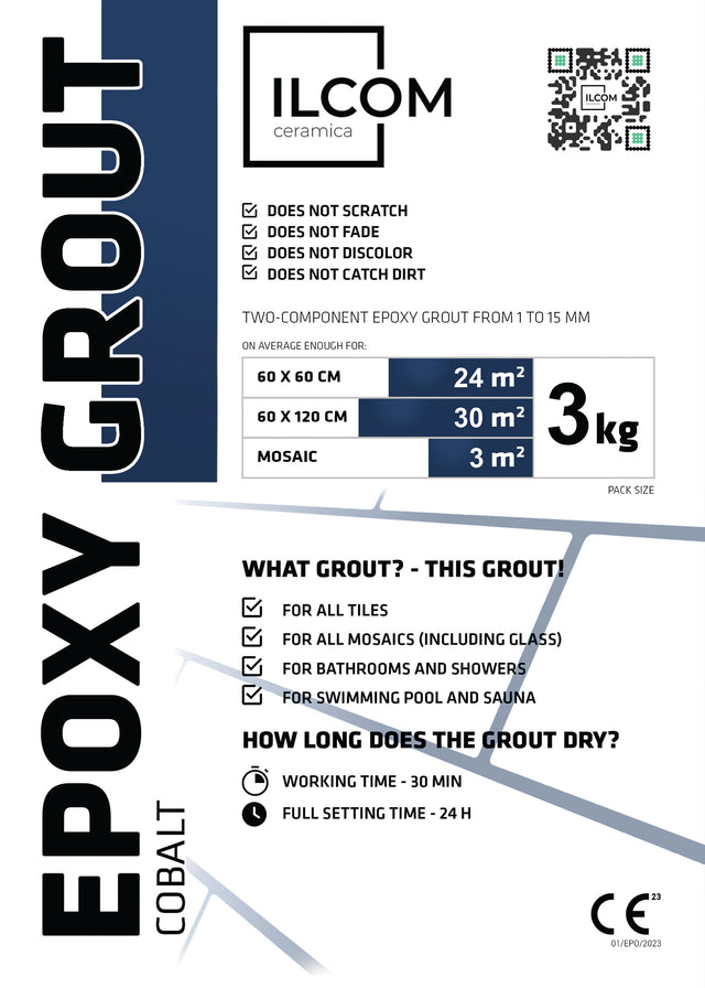 Masilla epoxi bicomponente para juntas de 1 a 15 mm - Cobalto