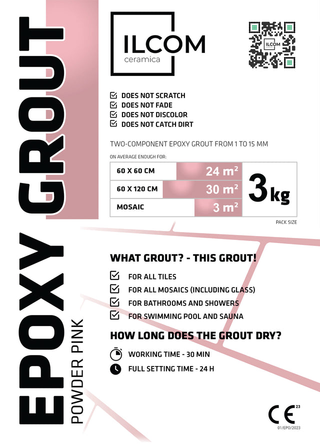 Mastic époxy bicomposant pour joints de 1 à 15 mm - Rose