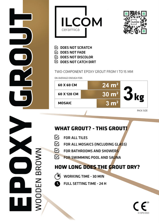 Mastic époxy bicomposant pour joints de 1 à 15 mm - couleur bois