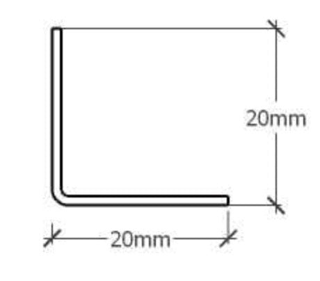 Profilo decorativo Li angolare interno in acciaio inossidabile 2 cm x 2 cm x 270 cm - gunmetal