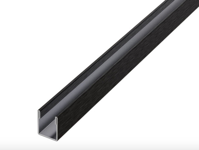 Profil LM douche fixation verre en acier inoxydable noir satiné