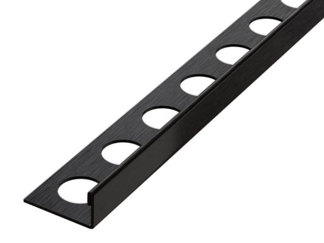 Profilo decorativo J angolare in acciaio inossidabile - nero satinato