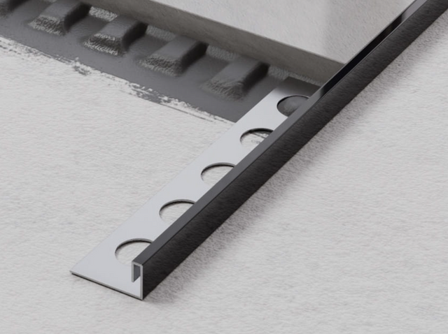 Perfil decorativo Js angular rectificado en acero inoxidable negro brillante