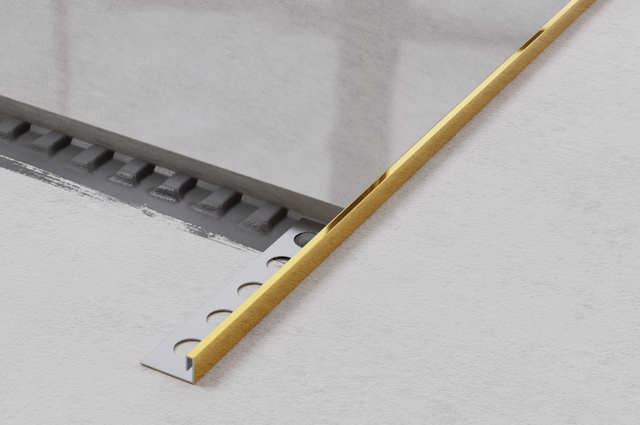 Profilé décoratif en acier inoxydable poli doré rectifié en JS angulaire