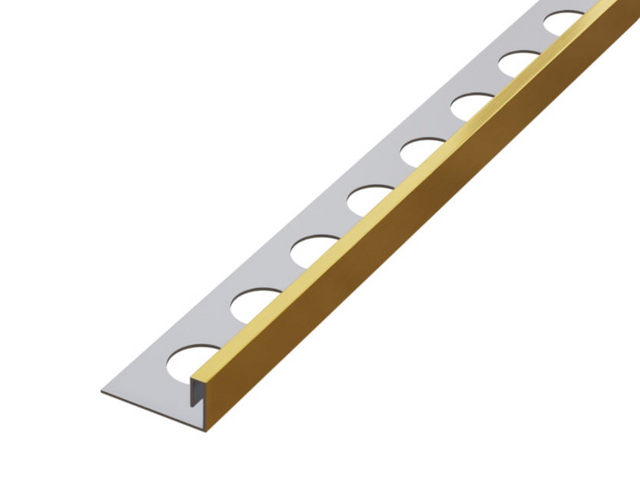 Profilo decorativo JS angolare rettificato in acciaio inossidabile oro satinato