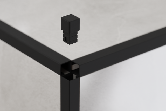 Finitura angolare per profili in acciaio inossidabile Q e P nero satinato non rettificato