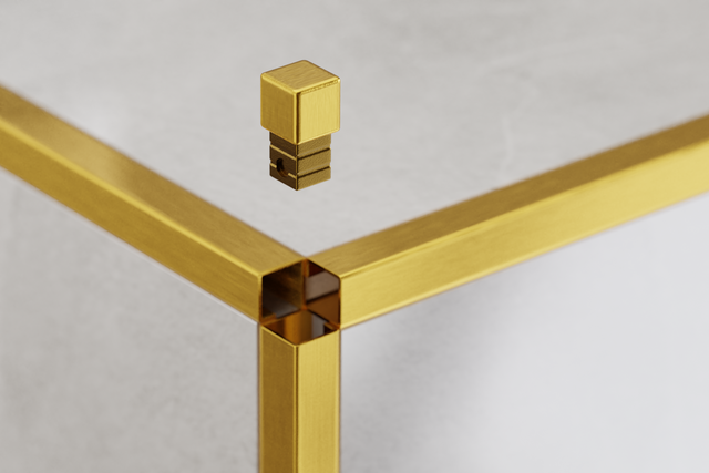 Finitura angolare per profili in acciaio inossidabile Q e P oro satinato non rettificato