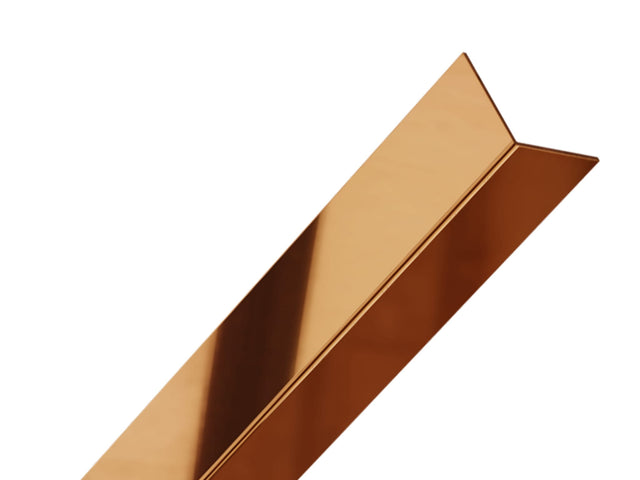 Profil décoratif en acier inoxydable cuivre brillant en forme de L