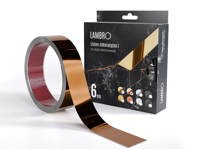 Selbstklebender Dekorstreifen, 6 m - Glänzendes Kupfer