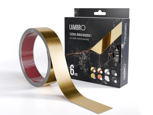 Selbstklebender Dekorstreifen, 6 m - Satin-Gold