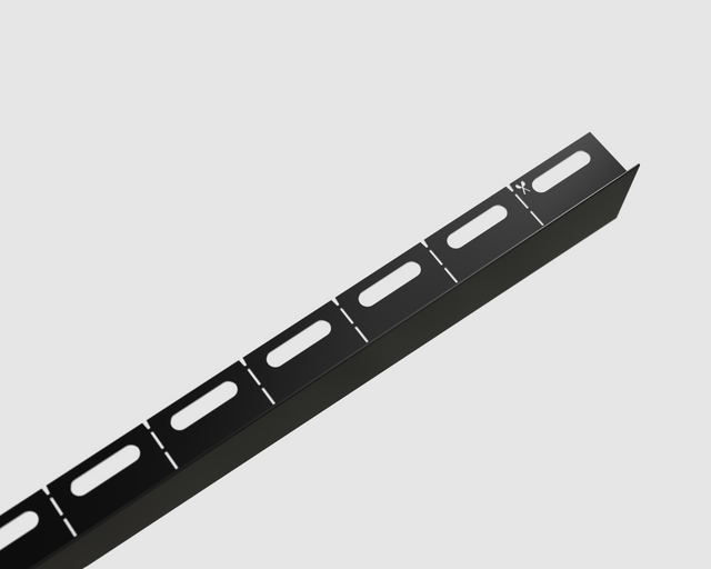 Profilo doccia LKP pavimento destro in acciaio inossidabile nero opaco RAL 9005