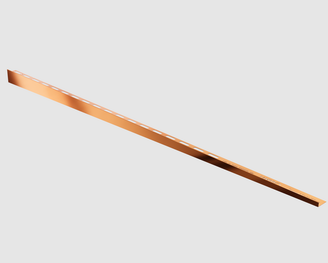 Profilo doccia LKP pavimento destro in acciaio inossidabile rame lucido