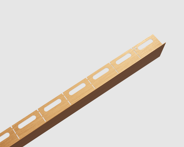 LKP right floor shower profile in satin copper stainless steel