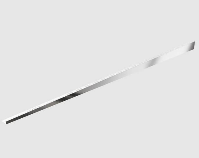 Profilo doccia LKL pavimento sinistro in acciaio inossidabile argento lucido