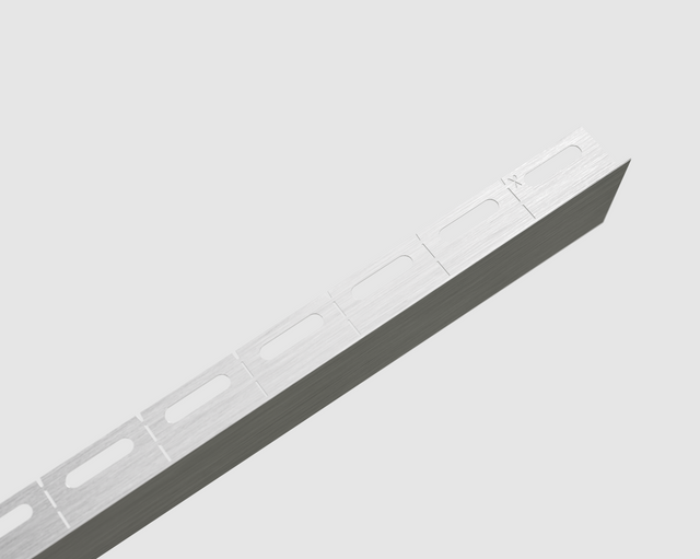 Profilo doccia LKL pavimento sinistro in acciaio inossidabile argento satinato