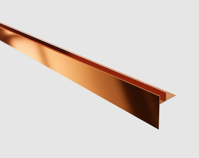 Profil de verre LPSL douche et sol gauche cuivre brillant