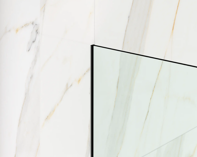 Profil de douche LSS fixation verre au mur en acier inoxydable argent brillant