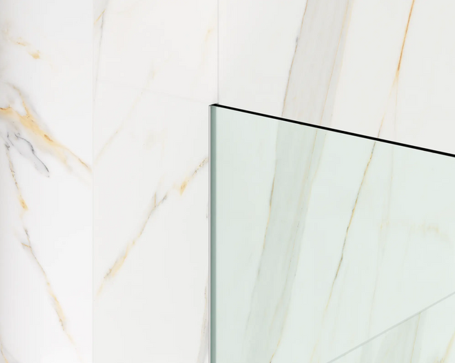 Profil de douche LSS fixation verre au mur en acier inoxydable argent satiné