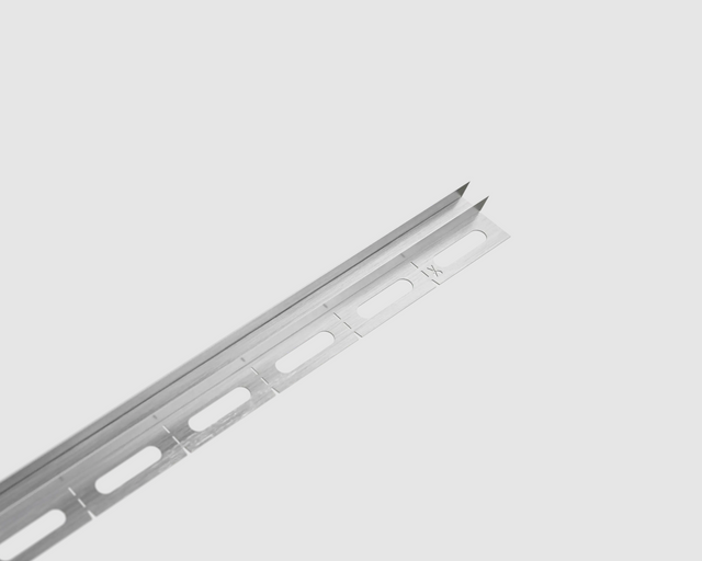 LSS shower profile glass-to-wall fixing in satin silver stainless steel