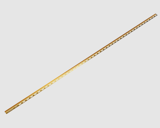 Shower profile LSS glass-to-wall fixing in satin gold stainless steel