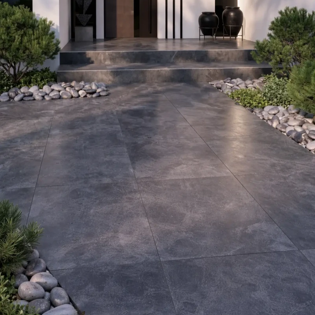 Moon dark grey Piastrella per pavimento Moon dark grey per esterno 60 x 60 cm Sp. 2cm rettificato - effetto pietra R11