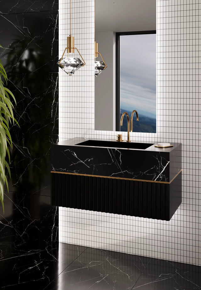 Mosaico in ceramica su rete per bagno o cucina 29.8 cm x 29.8 cm - Warm Bark