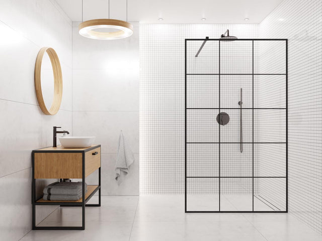 Mosaïque en céramique sur filet pour salle de bain ou cuisine 30 cm x 30 cm - Blanc cubique