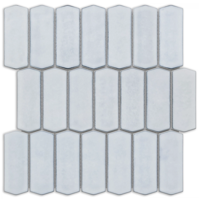 Ceramic mosaic on mesh for bathroom or kitchen 29.7 cm x 28.8 cm - Caotic grey