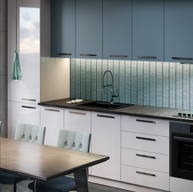 Ceramic mesh mosaic for bathroom or kitchen 29.0 cm x 28.2 cm - Shimmering shores