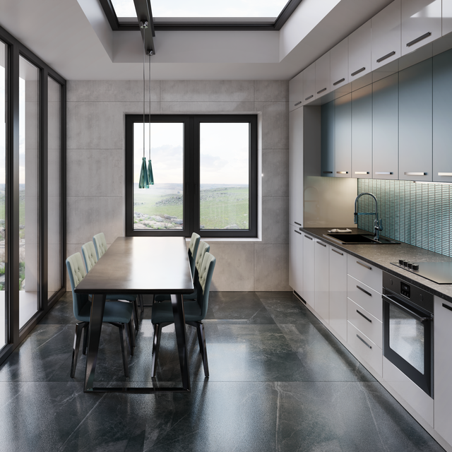 Ceramic mesh mosaic for bathroom or kitchen 29.0 cm x 28.2 cm - Shimmering shores