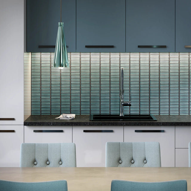 Ceramic mesh mosaic for bathroom or kitchen 29.0 cm x 28.2 cm - Shimmering shores