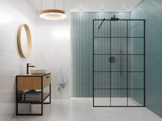 Ceramic mesh mosaic for bathroom or kitchen 29.0 cm x 28.2 cm - Shimmering shores