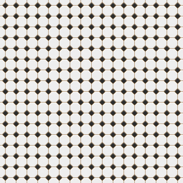 Mosaico in ceramica su rete per bagno o cucina 29.3 cm x 29.3 cm - Octagon castle