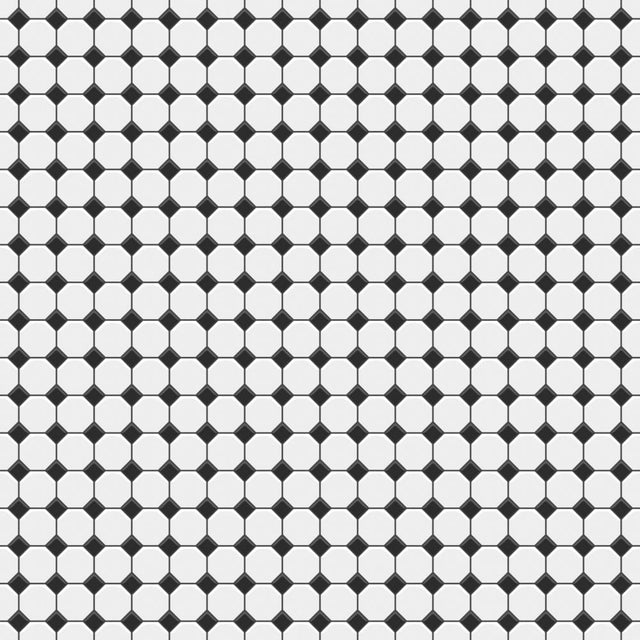 Mosaico in ceramica su rete per bagno o cucina 29.3 cm x 29.3 cm - Octagon castle