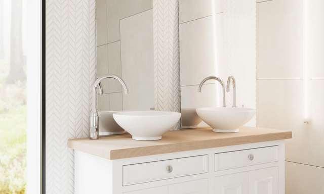 Mosaico in ceramica su rete per bagno o cucina 33.2 cm x 27.6 cm - White Sparrow